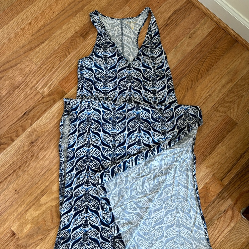 Lilly Pulitzer Maxi Shift Dress in Mermaids Tale Print